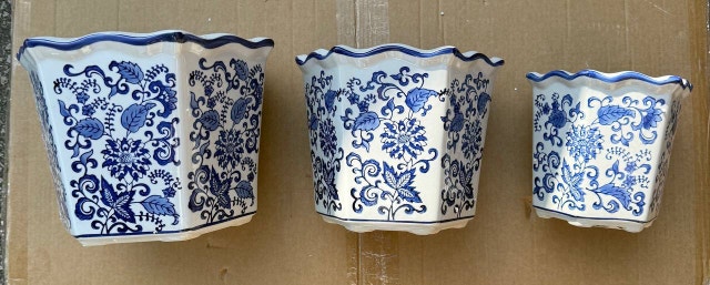 Sagebrook Home Chinoiserie Planters Set - photo 2