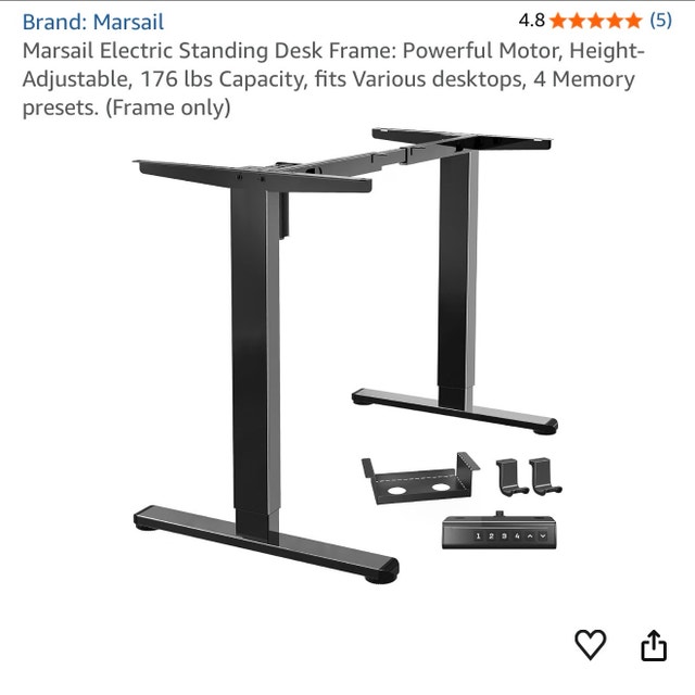 Marsail Electric Standing Desk Frame - photo 5