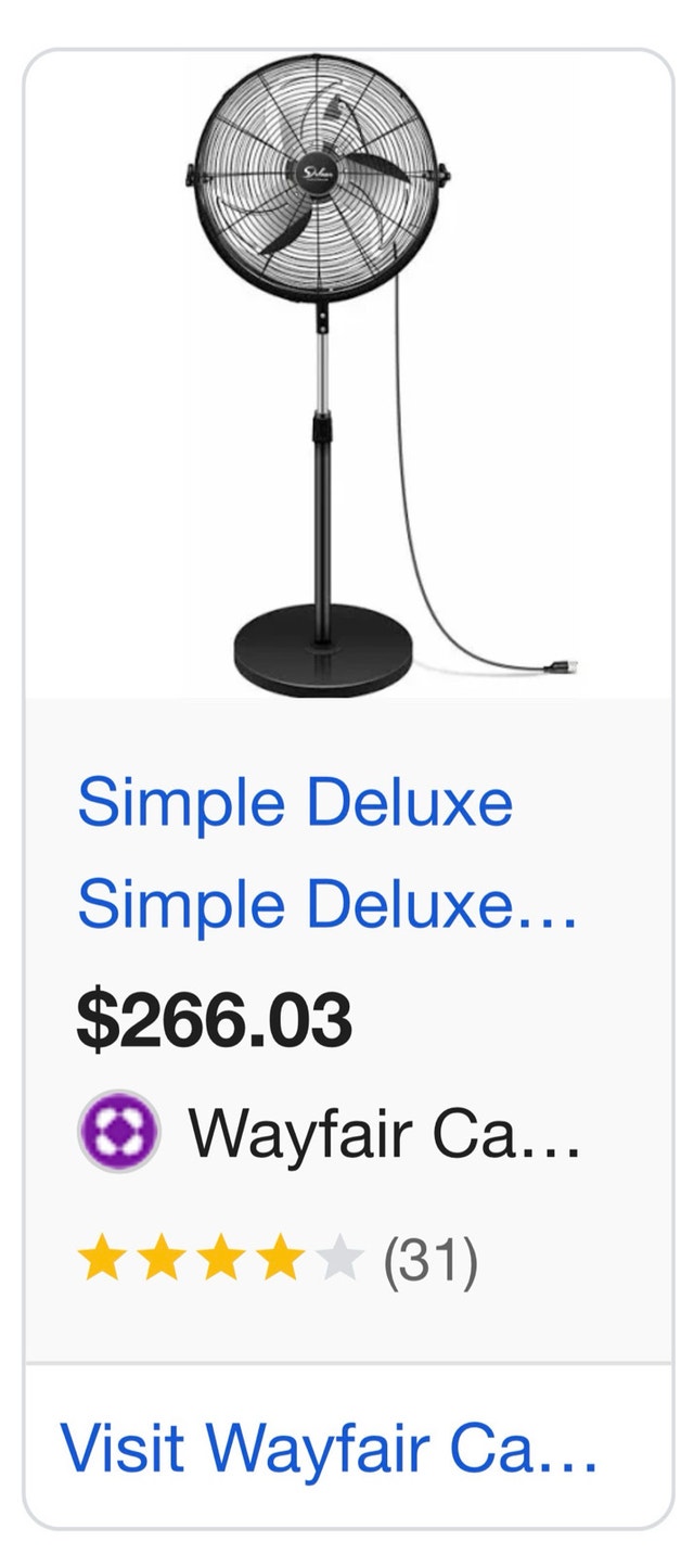 Simple Deluxe Pedestal Fan