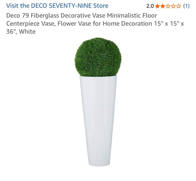 Deco 79 Fiberglass Decorative Vase