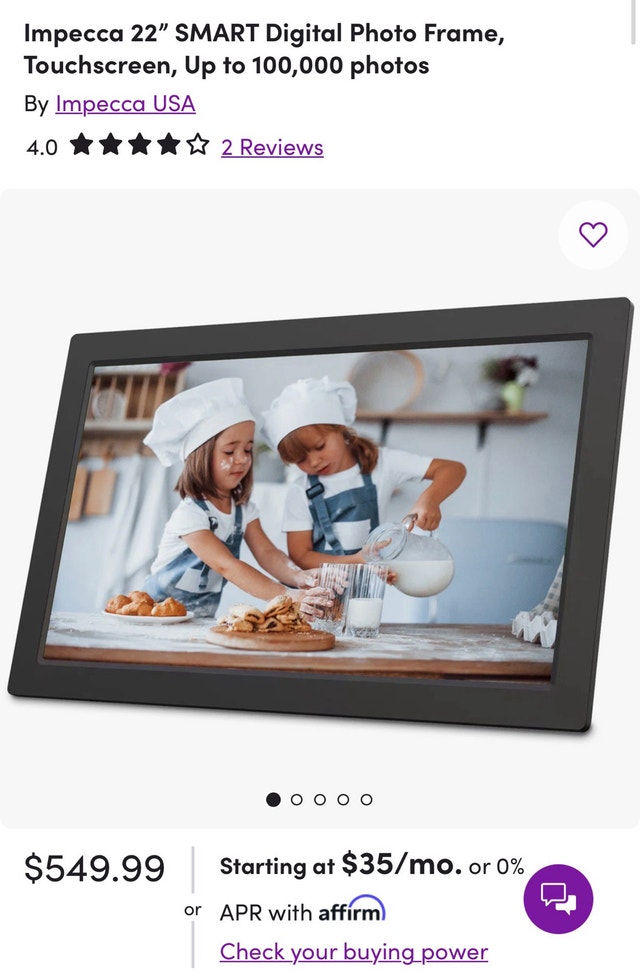 Impecca 22-inch Smart Digital Photo Frame - photo 2