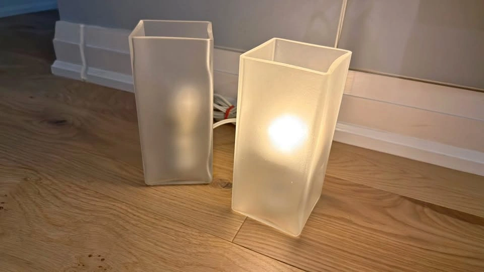IKEA GRONO frosted glass table lamps