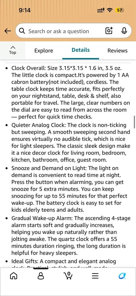 Amazon travel alarm clock - photo 2