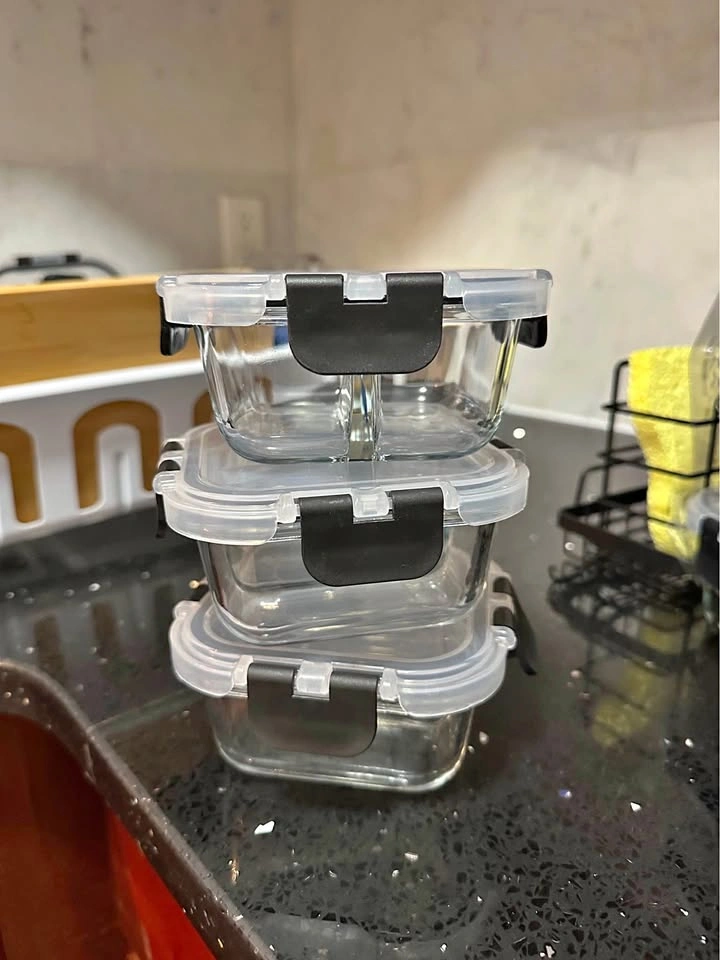 Meal prep glass containers