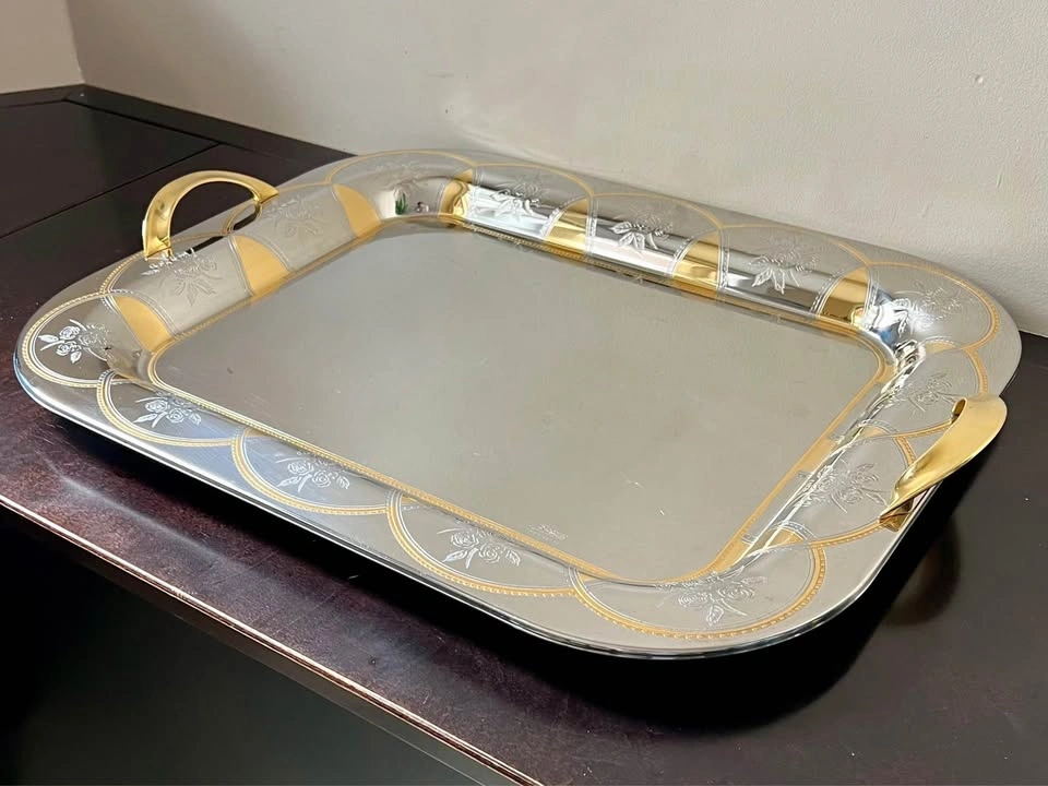 Elegant Italy Stainless Steel Inox 18/10 Large Serving Tray - photo 3