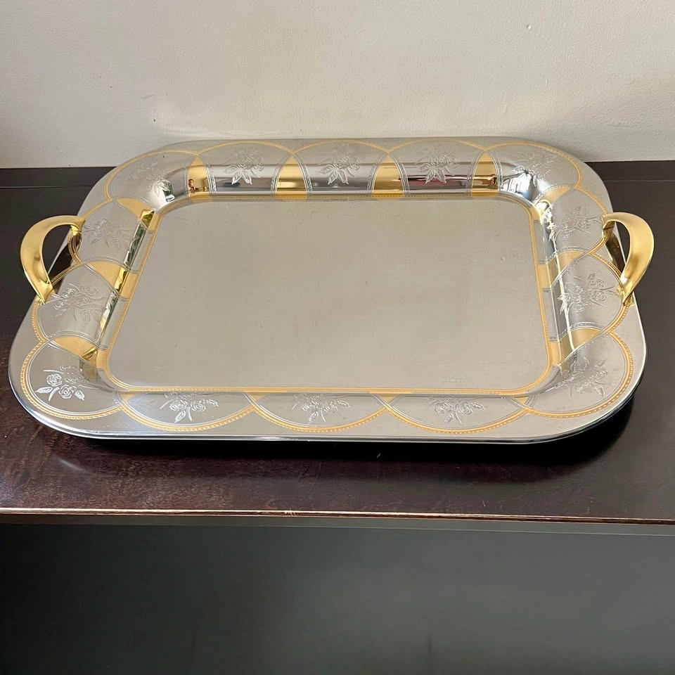 Elegant Italy Stainless Steel Inox 18/10 Large Serving Tray - photo 4