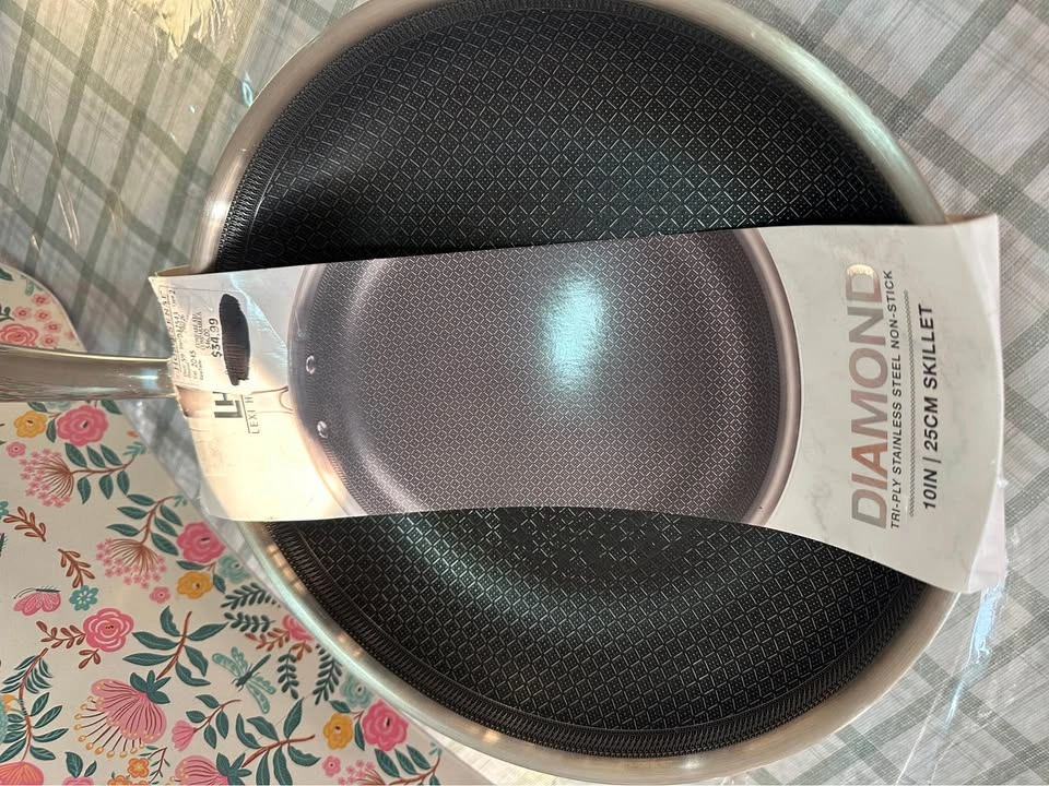 Lexi Home Diamond 10 Inch Tri-Ply Stainless Steel Skillet - photo 2