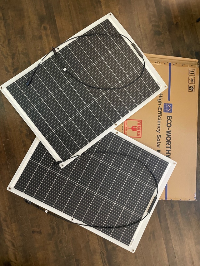 Two 130W Flexible Solar Panels