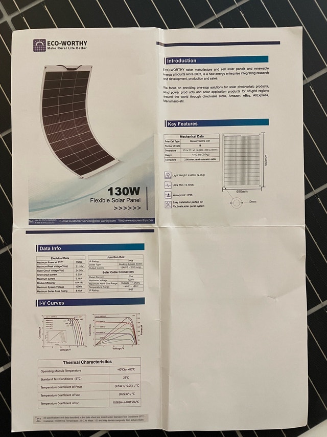 Two 130W Flexible Solar Panels - photo 3