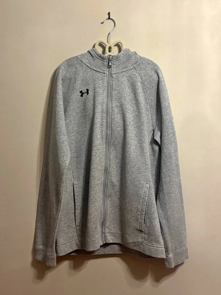 Underarmour Kids Grey Zip-Up Sweater - Size YXL