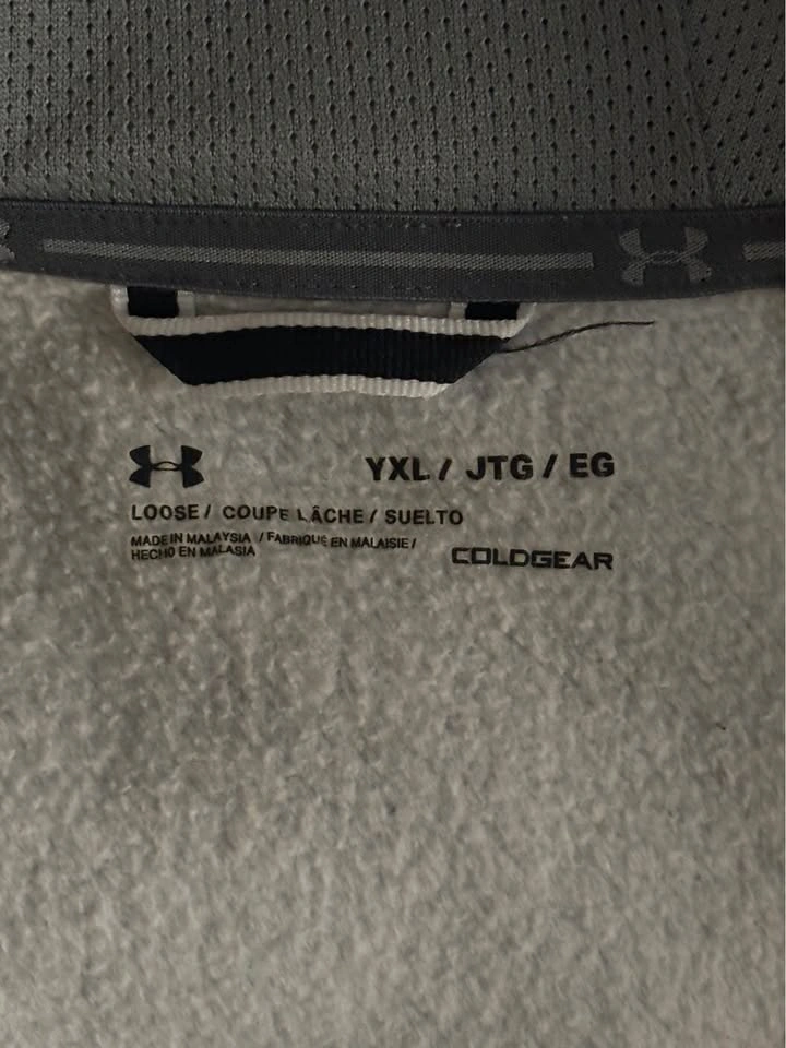 Underarmour Kids Grey Zip-Up Sweater - Size YXL - photo 3