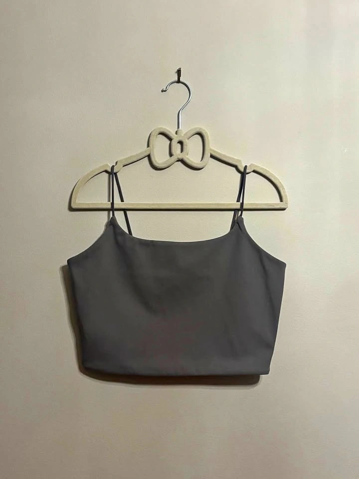 Garage Grey Tight Crop Top - Size XS