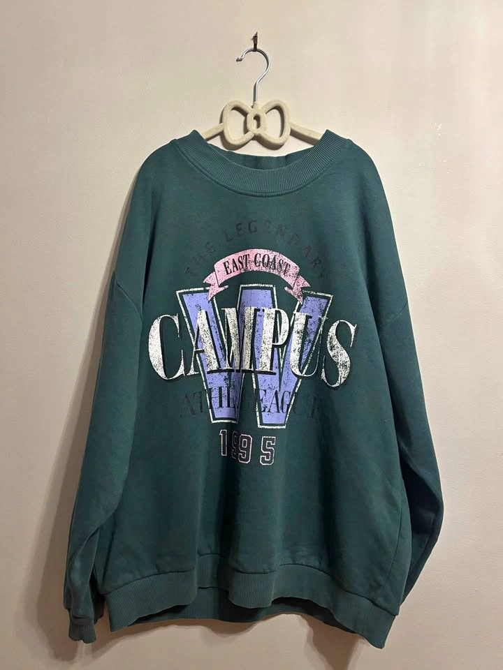 ONLY Forest Green Graphic Crewneck - Size S