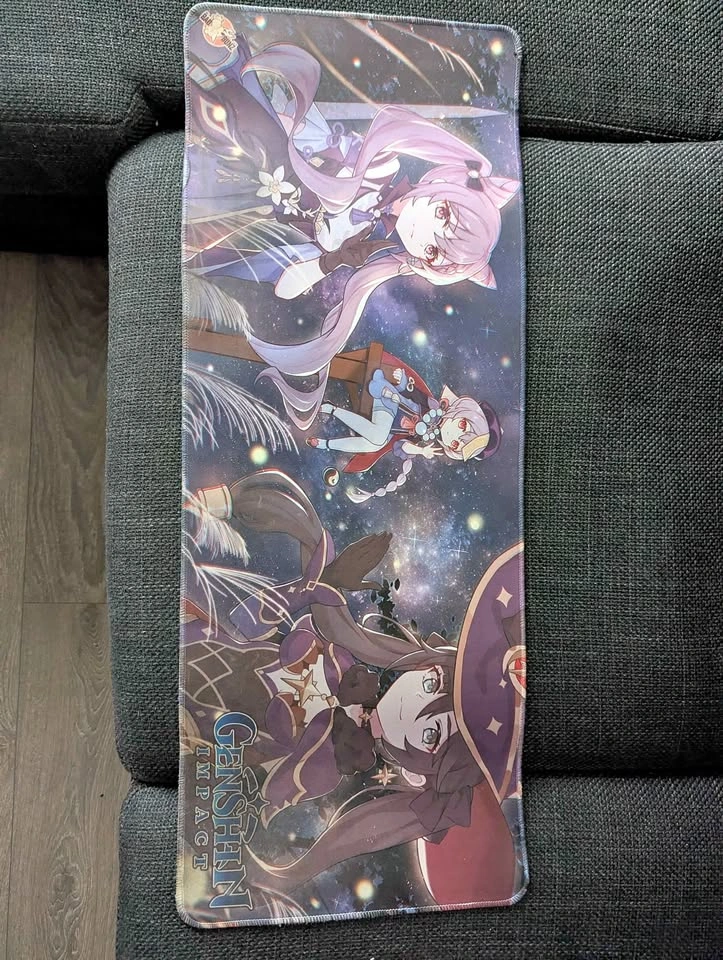 Genshin Impact Keqing Qiqi Mona Gaming Mouse Pad Desk Mat