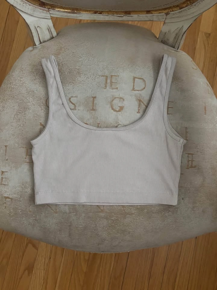 DIVIDED H&M Beige Basic Crop Top - Size XS - photo 2