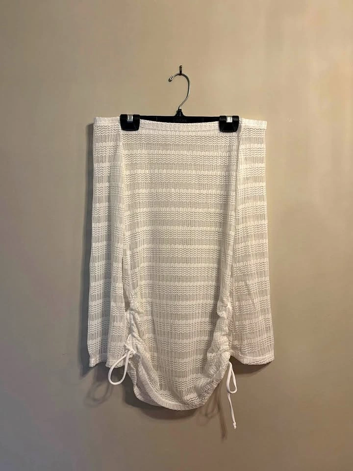 White Tight Beach Cover Up Dress