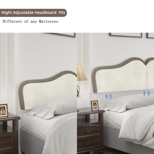 Queen Headboard (Beige/Coffee) - photo 4