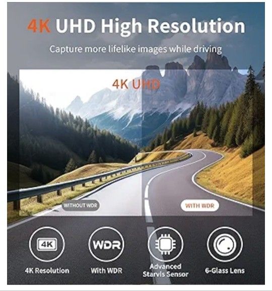 Dash Cam 4K Front Dash Camera for Cars - photo 3