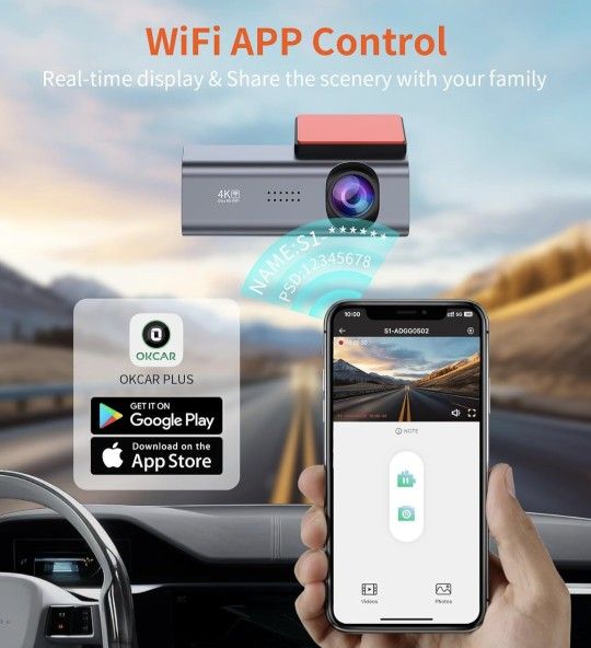 Dash Cam 4K Front Dash Camera for Cars - photo 4
