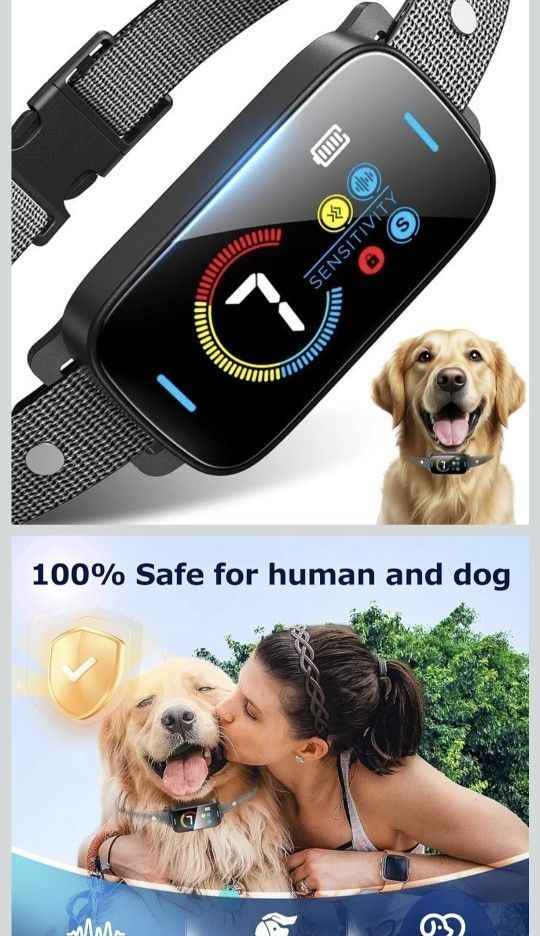 Upgrade Ultrasonic Bark Collar for Large Medium Small Dogs