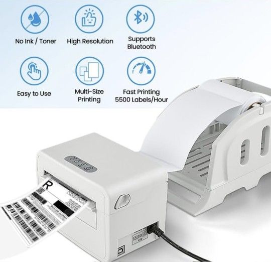 Thermal Label Printer | USB+Bluetooth 4x6