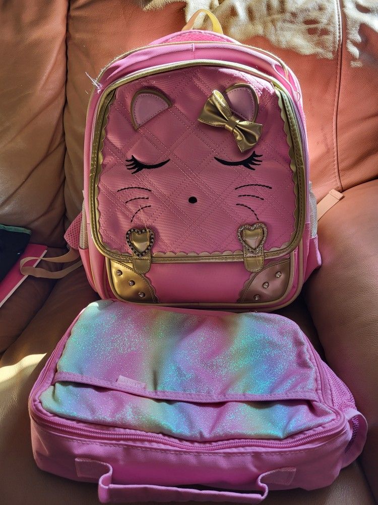 Girls Backpack With Lunch Bag