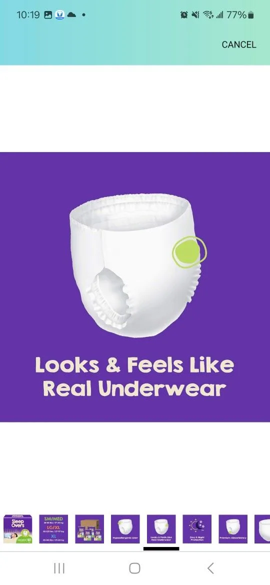 SleepOvers by Cuties, Bedwetting Underwear, 60 Count image indicator(5)