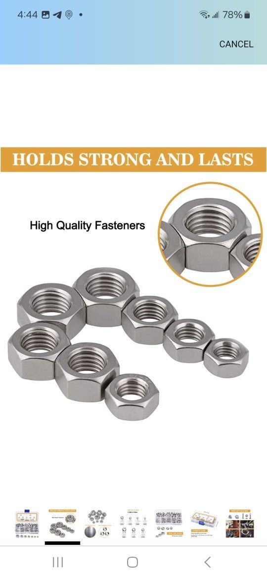 315Pcs Metric 304 Stainless Steel Hex Nuts Assortment Kit - photo 3
