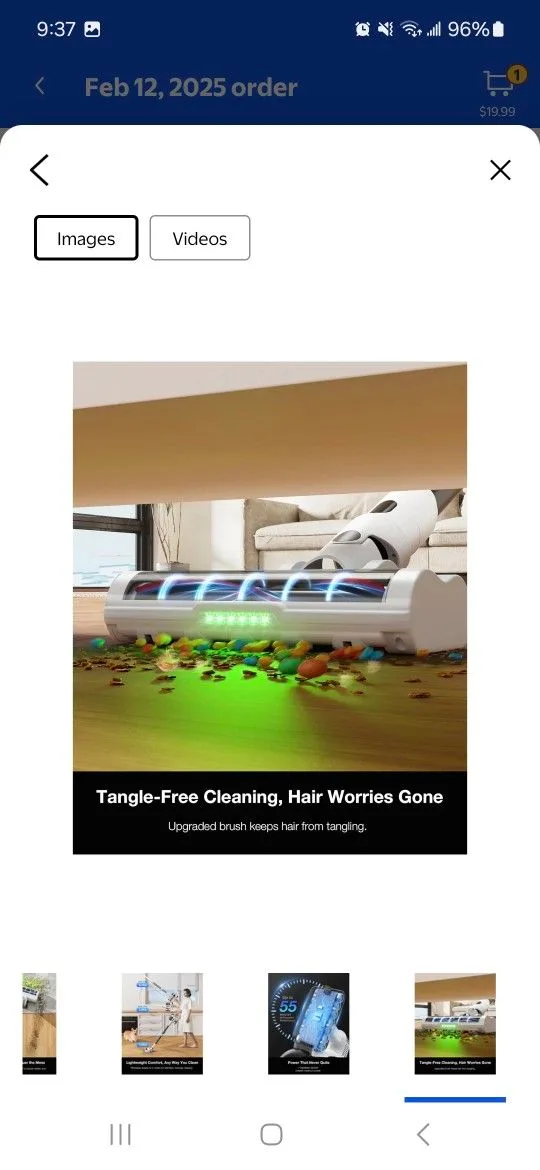 Cordless Vacuum, 55 mins, 23KPa Suction, LED Headlight image indicator(4)