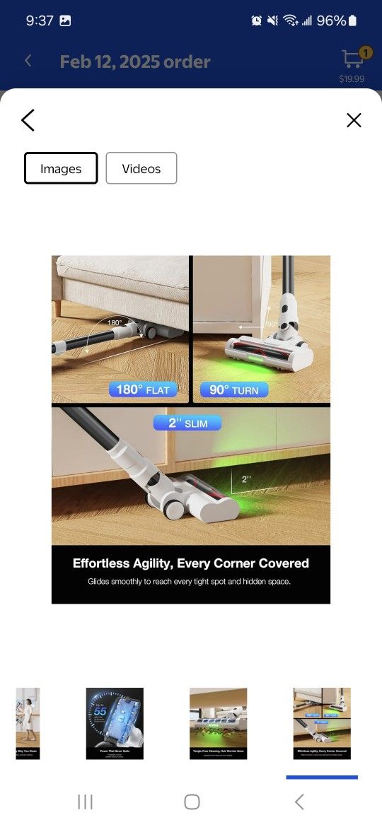 Cordless Vacuum, 55 mins, 23KPa Suction, LED Headlight - photo 5