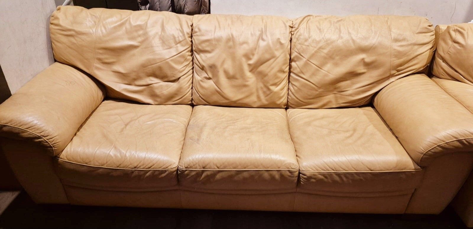 Original Italian Leather Sofa Set