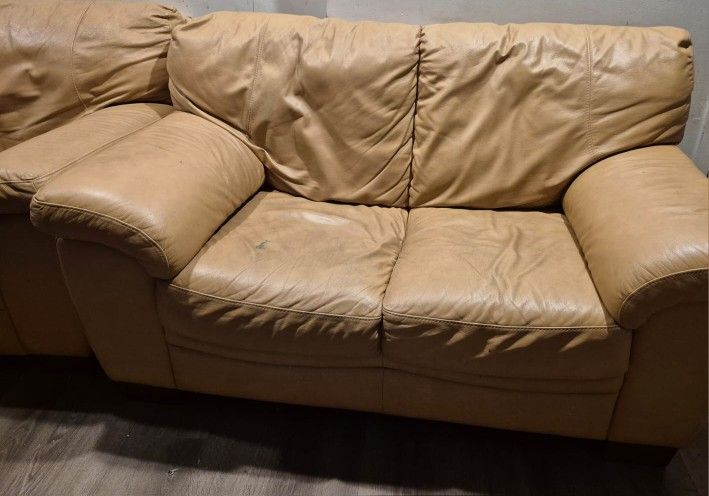 Original Italian Leather Sofa Set - photo 4