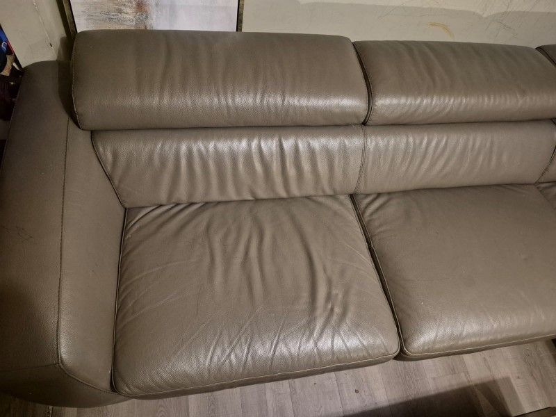 Original Leather L Shaped Sofa - photo 3