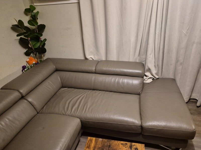 Original Leather L Shaped Sofa - photo 5