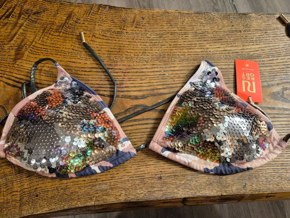 Riverisland Pink- Print Swimwear US 10 Size Uk 12 Bra& Underwear thumbnail