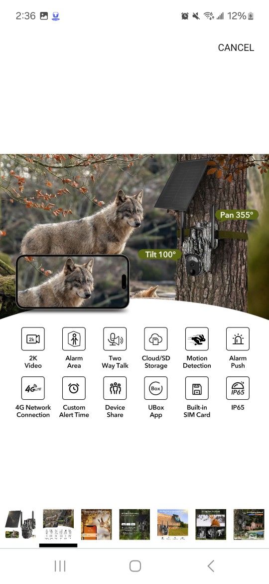 4G LTE Cellular Trail Camera 2K 360° - photo 2