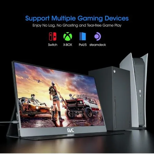 15.6" Portable Monitor - Full HD 100% sRGB IPS USB C & HDMI image indicator(2)