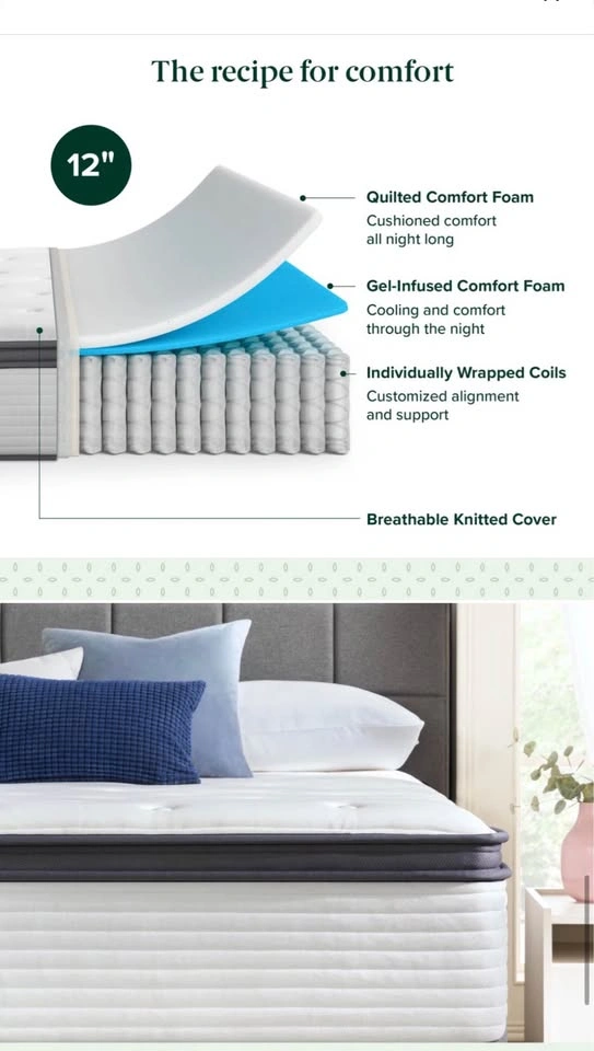 12-Inch Hybrid Pillow Top Mattress - photo 4