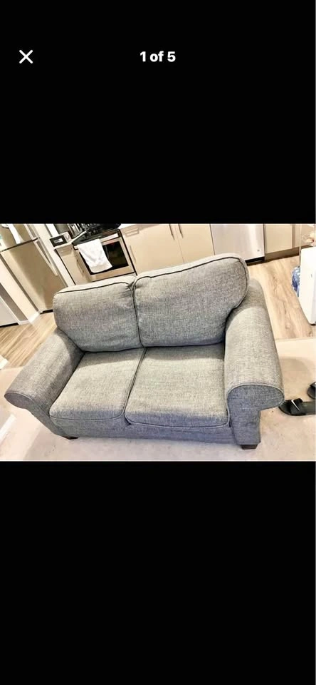 FREE Grey Fabric Loveseat