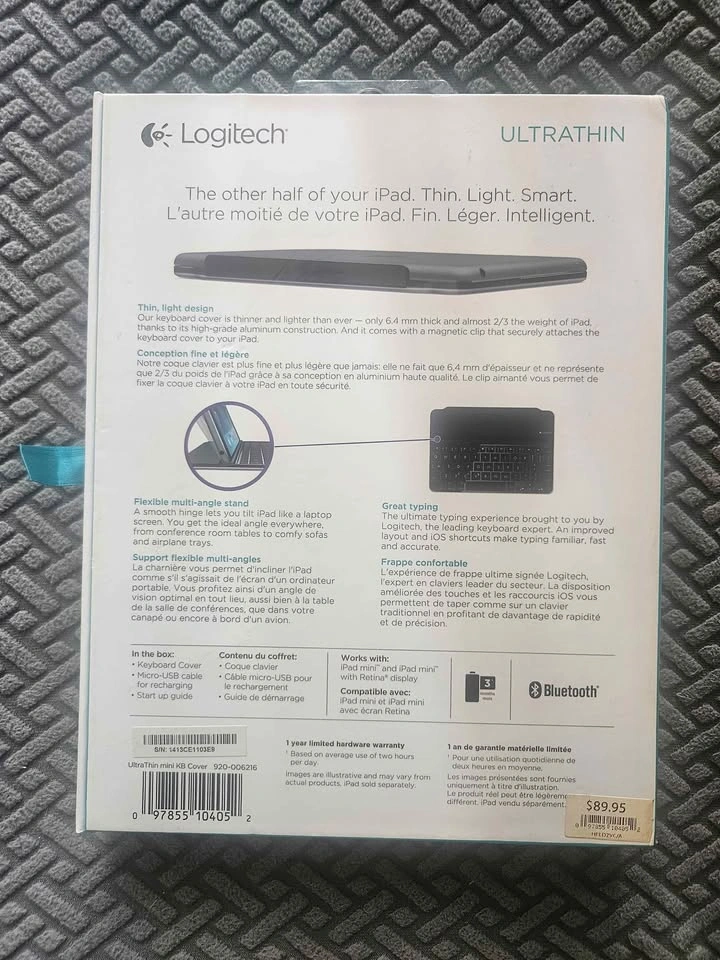 Logitech ultra thin clip on keyboard - photo 2