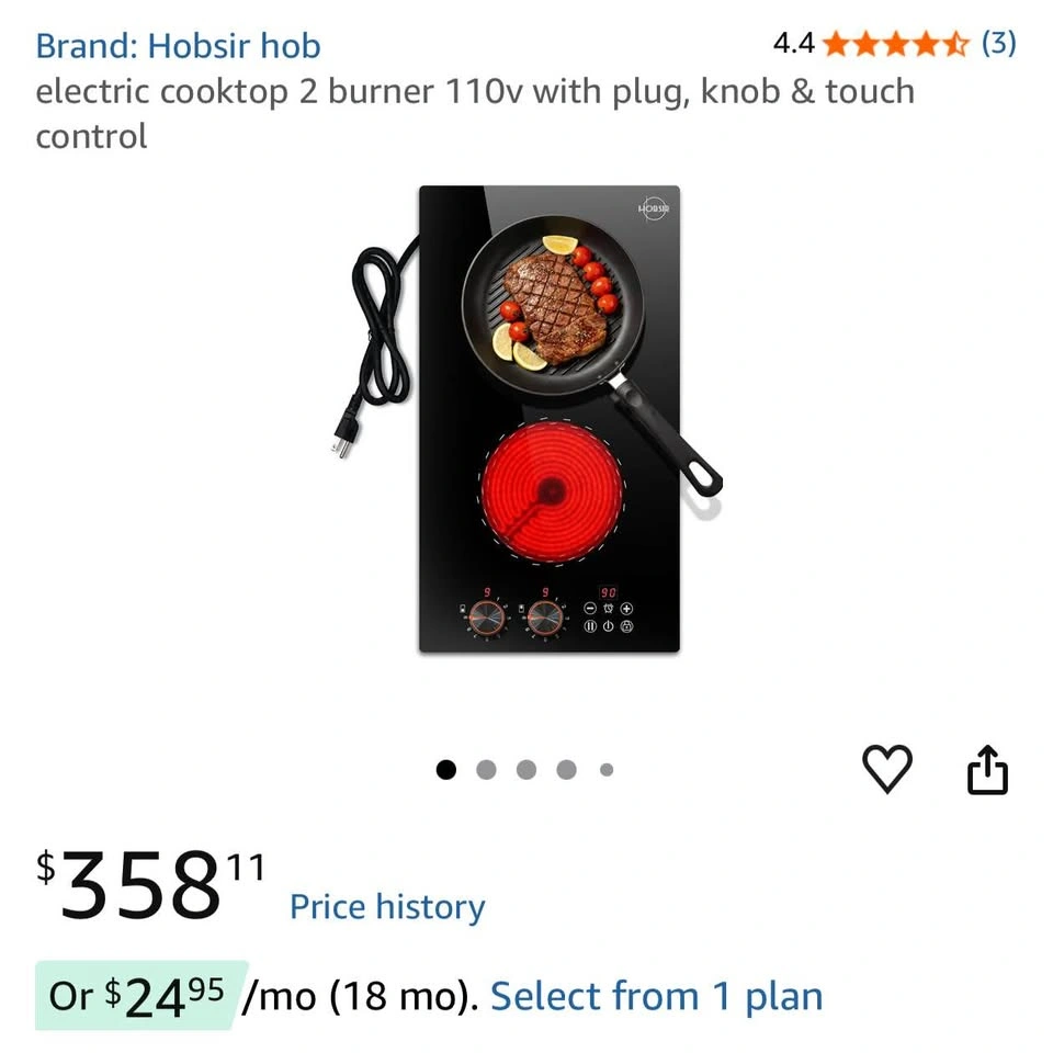Hobsir Electric Cooktop 2 Burner - photo 4