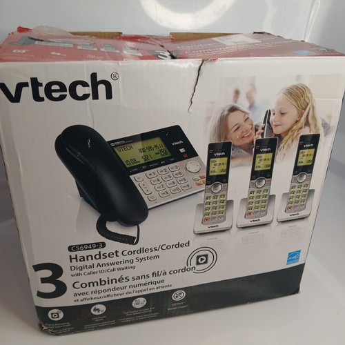 Vtech 3 Handset Corded + Cordless Phones (CS6949-3)