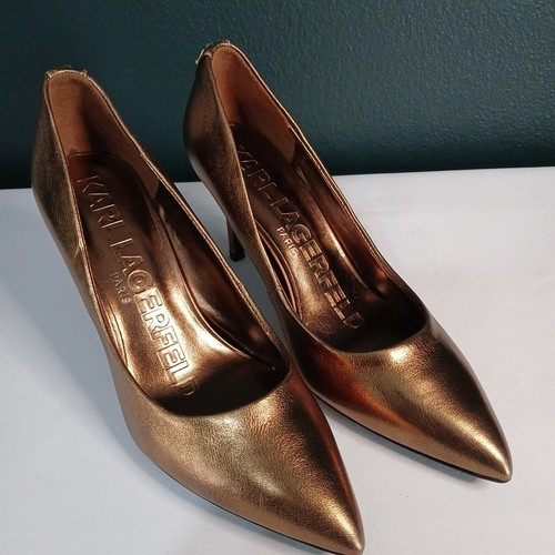 6.5 Karl Lagerfeld Paris Royale Dress Pump Metallic Bronze