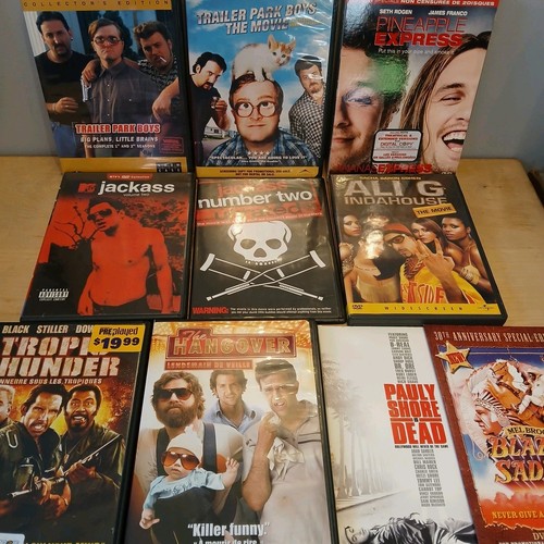 Lot of 10 Movies Shows DVDs Comedy - Trailer Park Boys Jackass