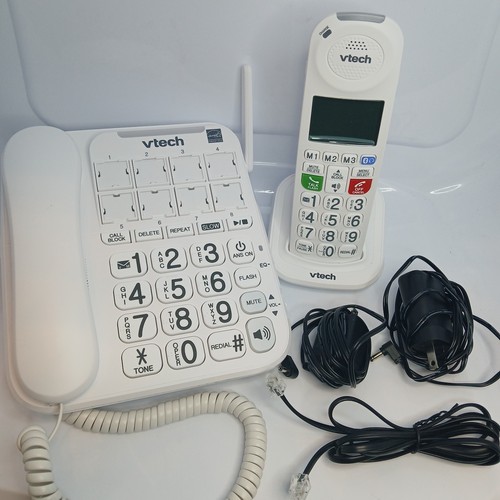 VTech SN5147 Amplified Corded Cordless Big Button Phone - photo 2