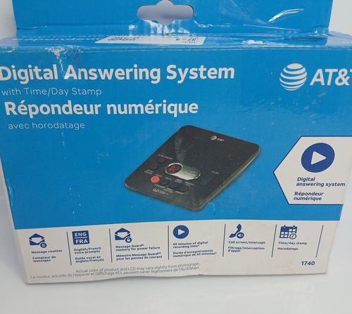 AT&T 1740 Digital Answering System With Time and Day Stamp - photo 4