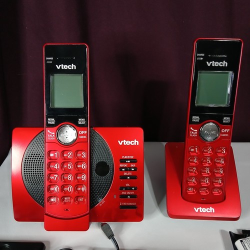 VTech CS6929-26 Cordless Phone System RED Answering Caller ID 2 - photo 3