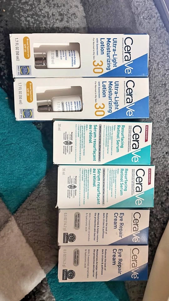 CeraVe Skincare Bundle - Moisturizing Lotion, Retinol Serum, and