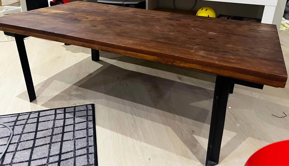 West Elm Logan Industrial Coffee Table – Solid Acacia & Iron