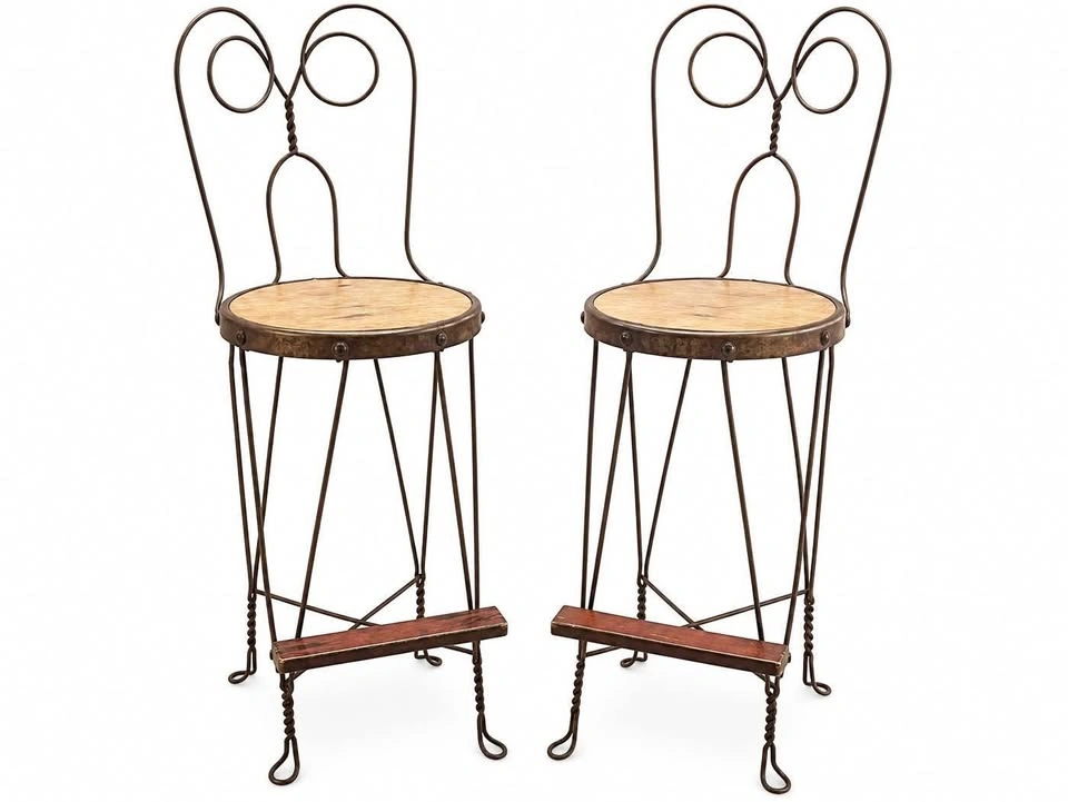 Vintage Ice Cream Parlor Bar Stools – Pair - photo 2